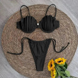 Biquíni Feminino Eclat Preto com Pad e Fio Dental