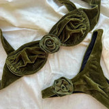 Biquíni Feminino Velouré Elegance Verde Oliva