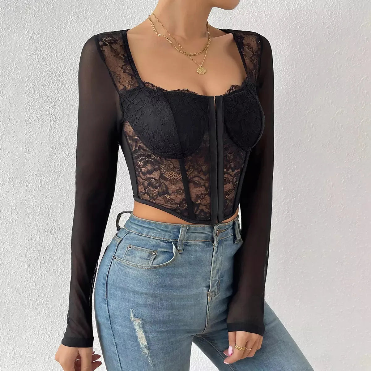 Blusa-Manga-Longa-Feminina-de-Renda-Preta-10
