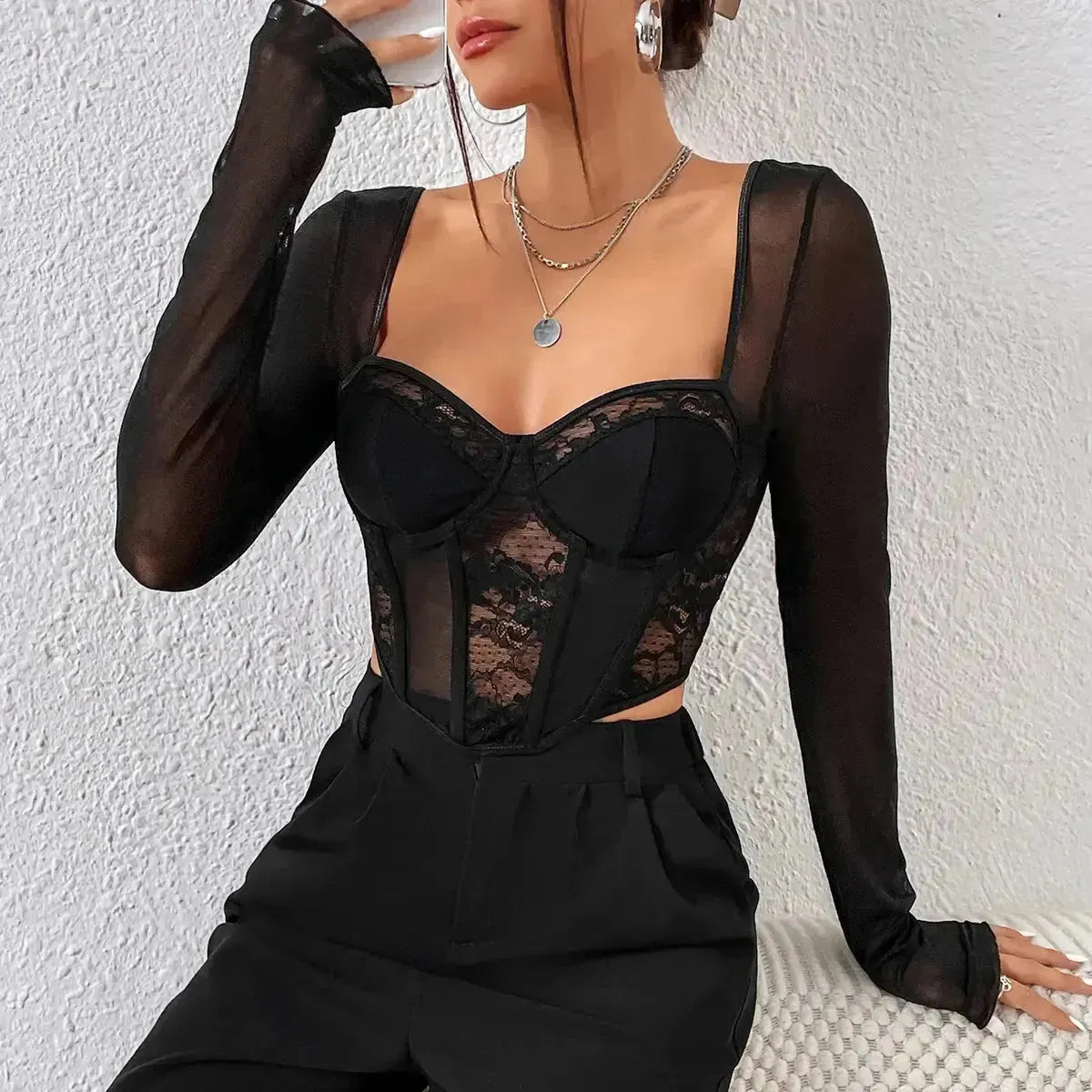 Blusa-Manga-longa-Feminina-Social-em-Renda-Preta-2