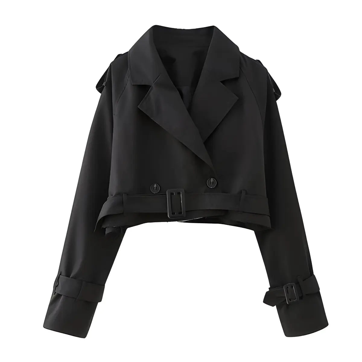 Trench-coat-Feminino-Imperial-Elegance-Curto-Preto