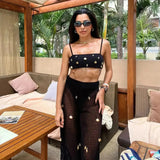 Biquíni Feminino Aurum Elegance com Saia Preto com Detalhes em Dourado