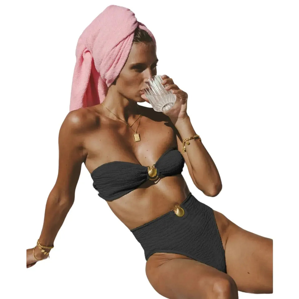 Biquini-Feminino-Vibrante-Preto-com-Cintura-alta