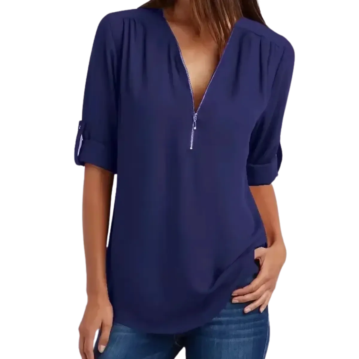 Blusa-Manga-Longa-Feminina-Azul-Marinho-com-Ziper-2