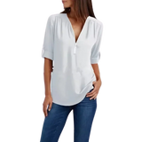 Blusa Manga Longa Feminina Zyra Branca com Zíper