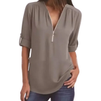 Blusa-Manga-Longa-Feminina-Cinza-Claro-com-Ziper-2