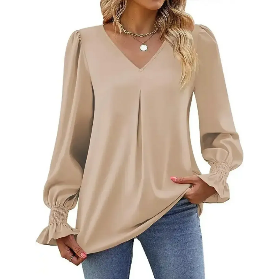Blusa-Manga-Longa-Feminina-Estilo-Social-Bege-4