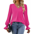 Blusa-Manga-Longa-Feminina-Estilo-Social-Pink