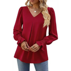 Blusa-Manga-Longa-Feminina-Estilo-Social-Vermelha-3