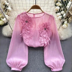 Blusa-Manga-Longa-Feminina-Estilo-Sofisticado-Rosa-Claro-2