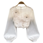 Blusa-Manga-Longa-Feminina-Floral-Elegante-Branca