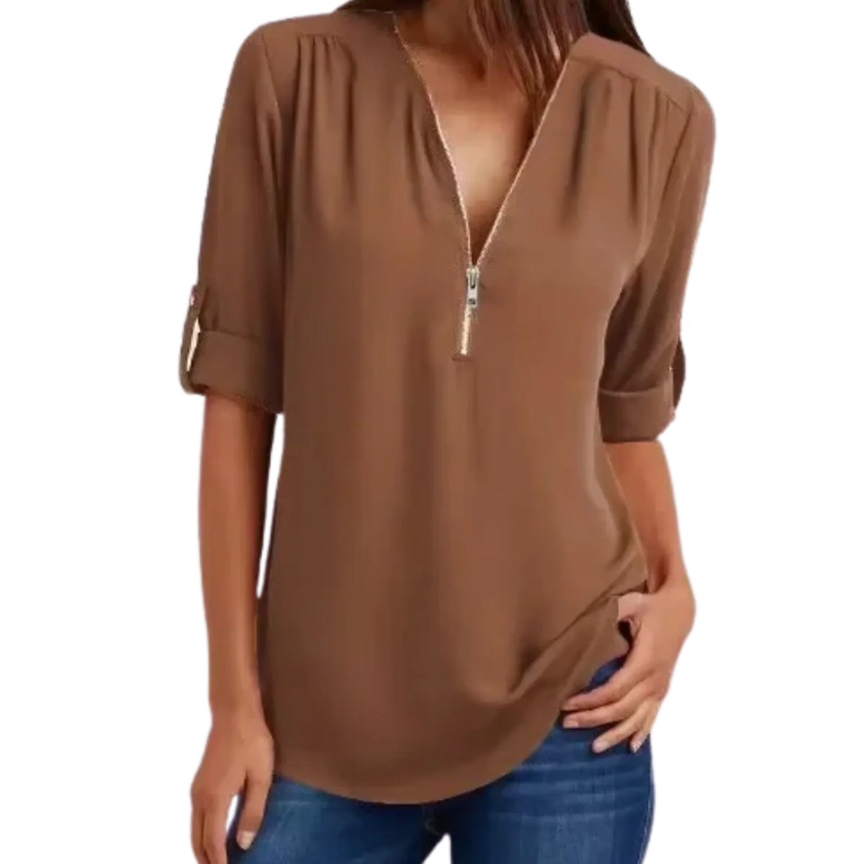 Blusa-Manga-Longa-Feminina-Marrom-Cafe-com-Ziper-2