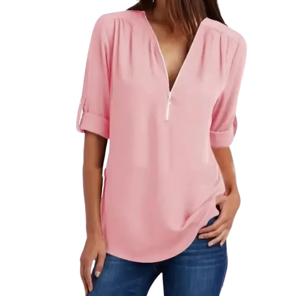 Blusa-Manga-Longa-Feminina-Rosa-Claro-com-Ziper-2