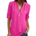 Blusa-Manga-Longa-Feminina-Rosa-Pink-com-Ziper
