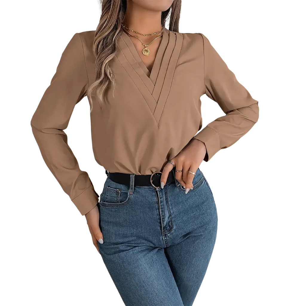 Blusa-Manga-Longa-Feminina-Social-Bege