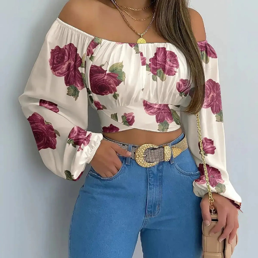 Blusa-Manga-Longa-Feminina-Social-Floral-Vermelha-2