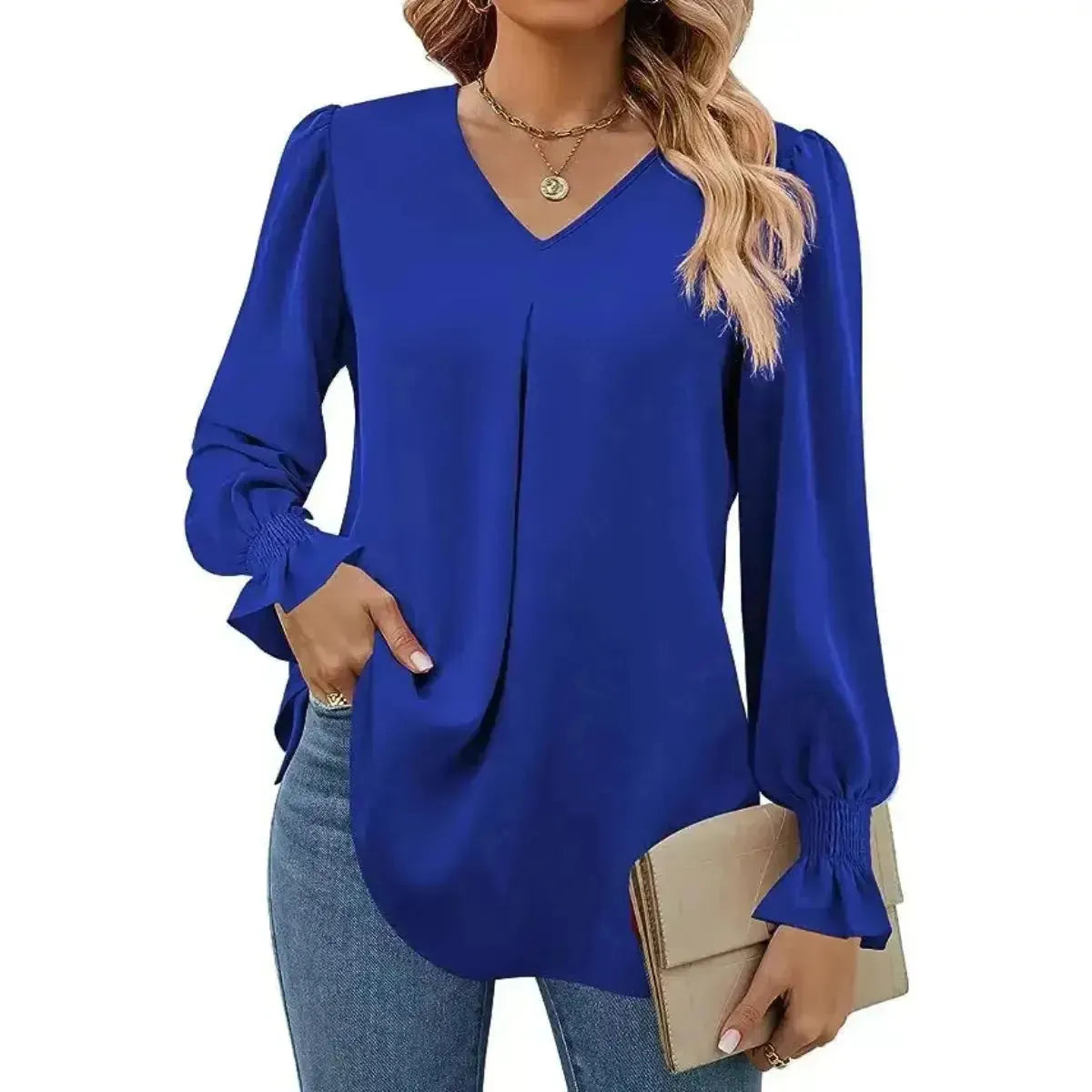 Blusa-Manga-Longa-Feminina-Social-Laranja-Elegante-5