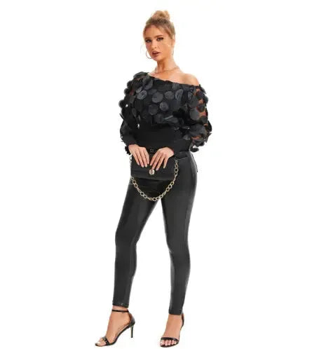 Blusa-Manga-Longa-Feminina-Social-Preta-com-Detalhes-em-Camadas-7