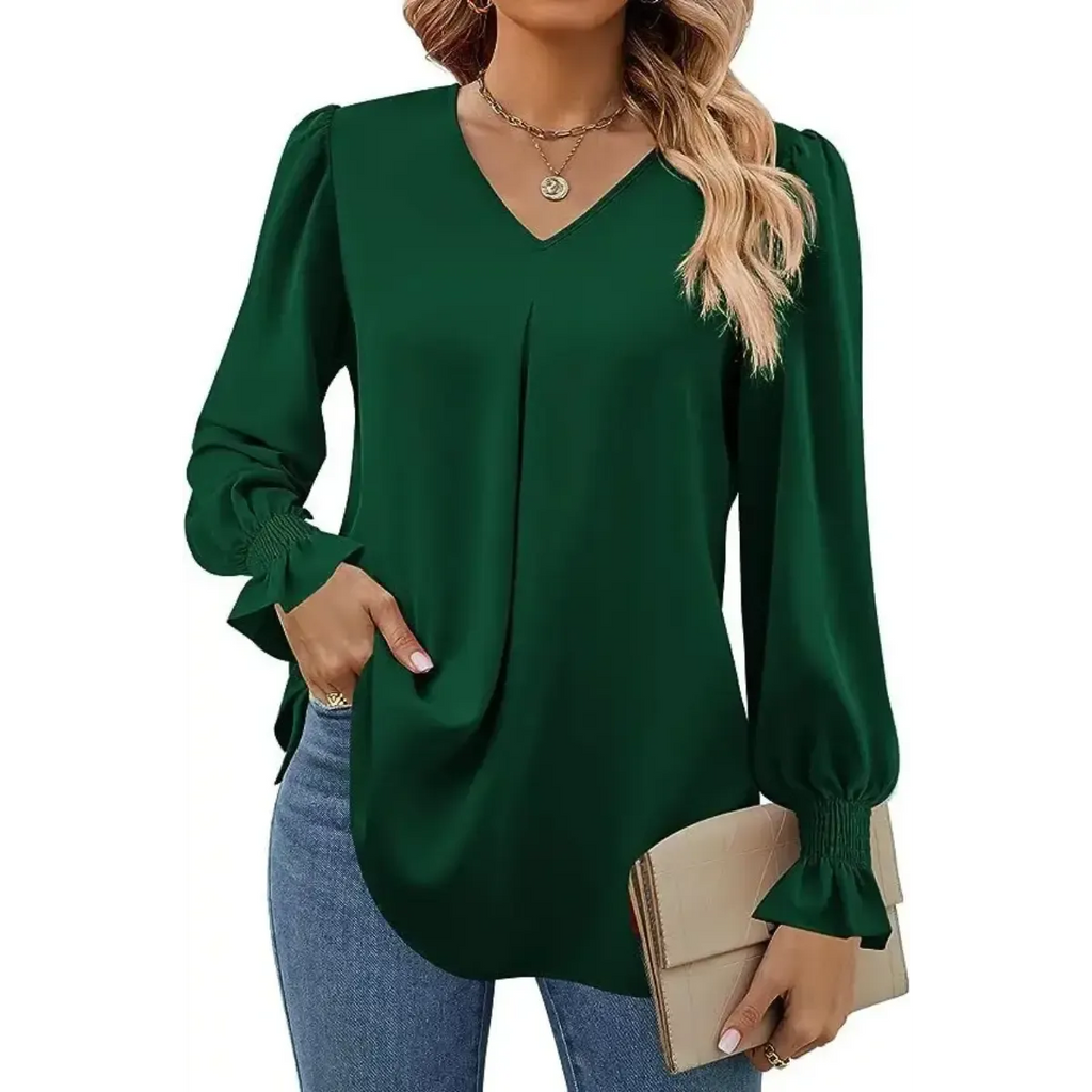 Blusa-Manga-Longa-Feminina-Social-Verde-Escuro-2