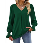 Blusa-Manga-Longa-Feminina-Social-Verde-Escuro