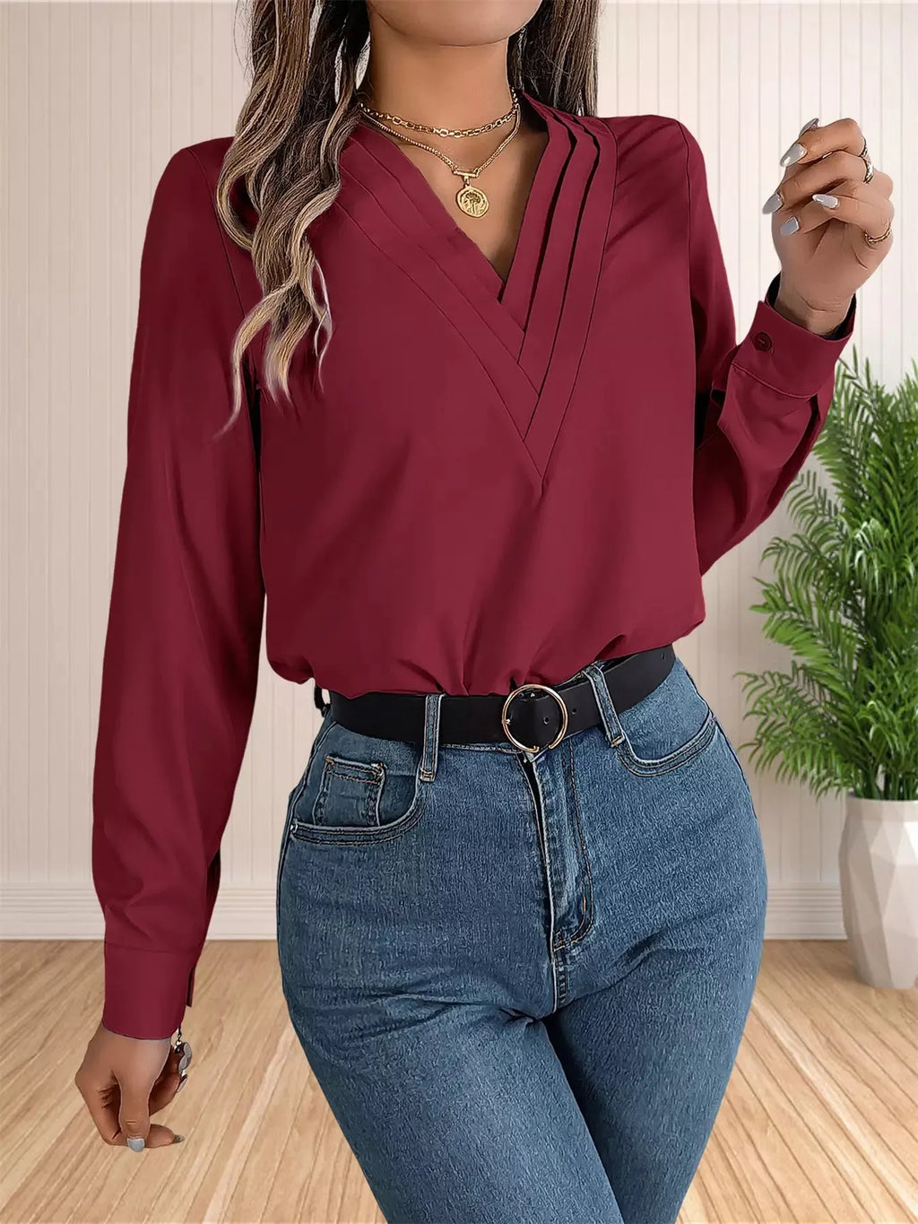 Blusa-Manga-Longa-Feminina-Social-Vinho-3