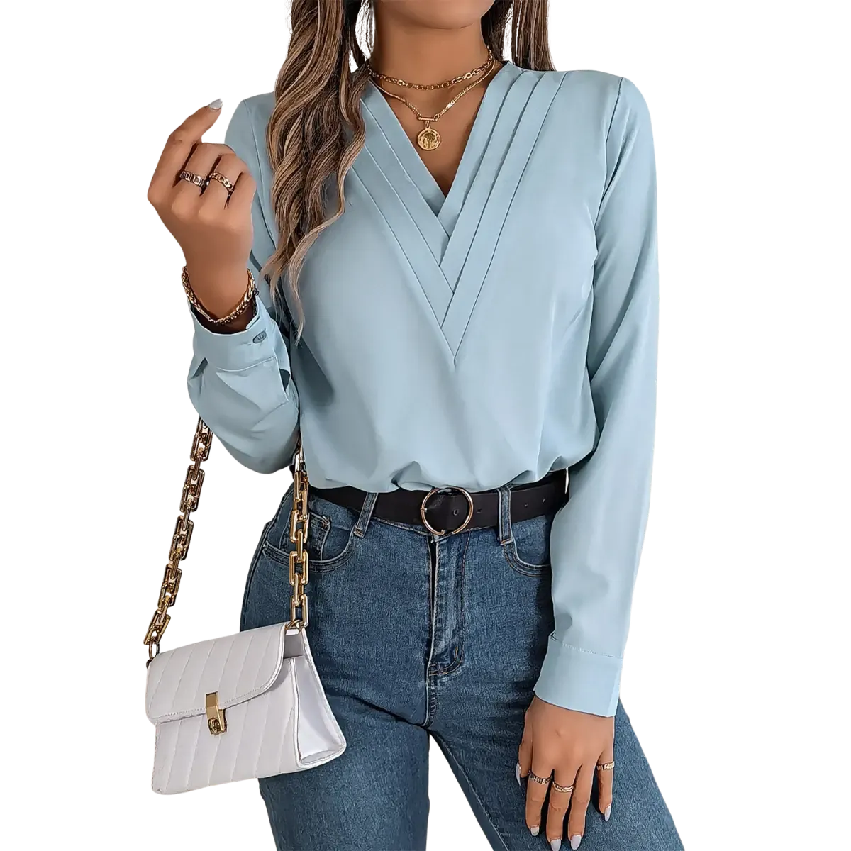 Blusa-Manga-Longa-Feminina-Social-azul-claro