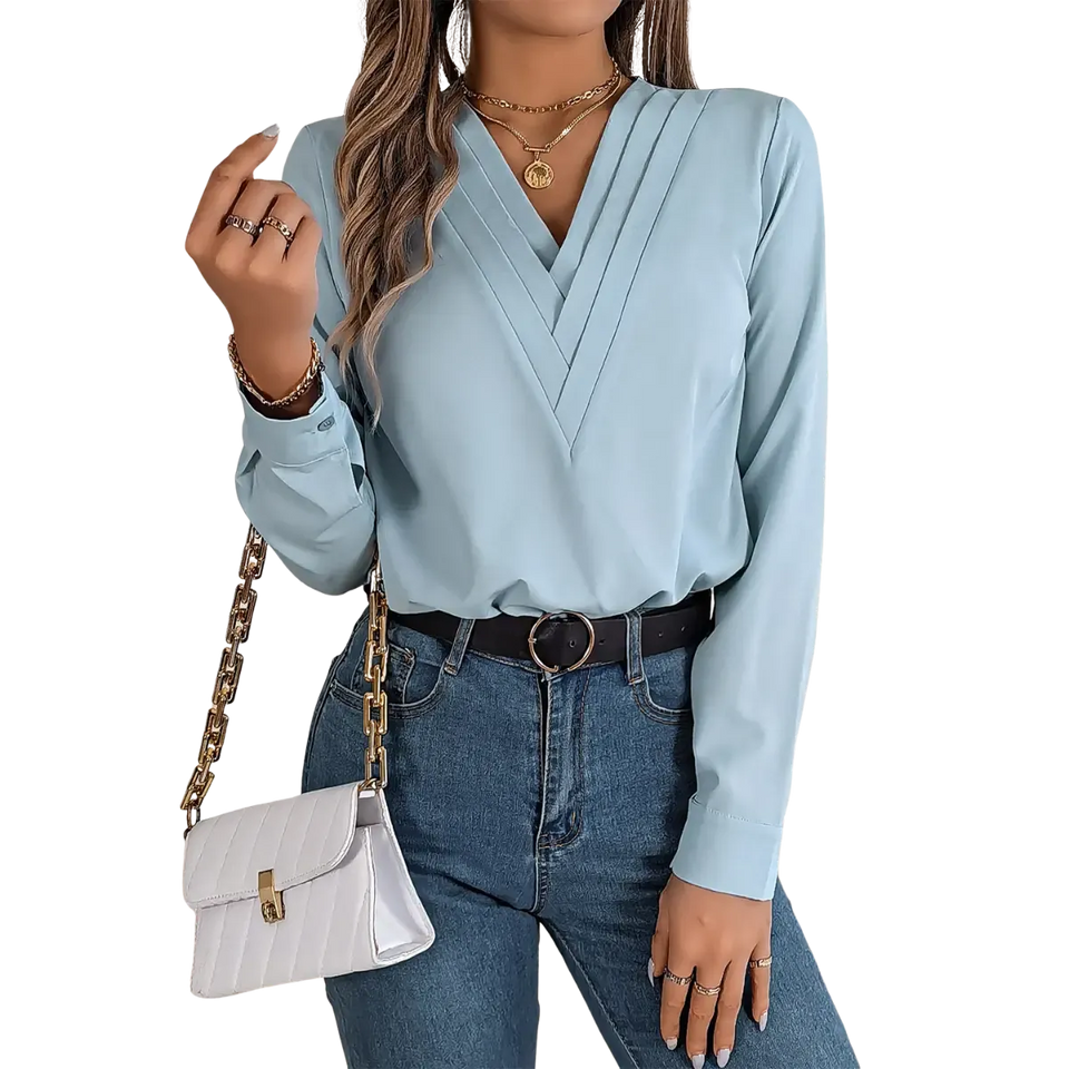Blusa-Manga-Longa-Feminina-Social-azul-claro