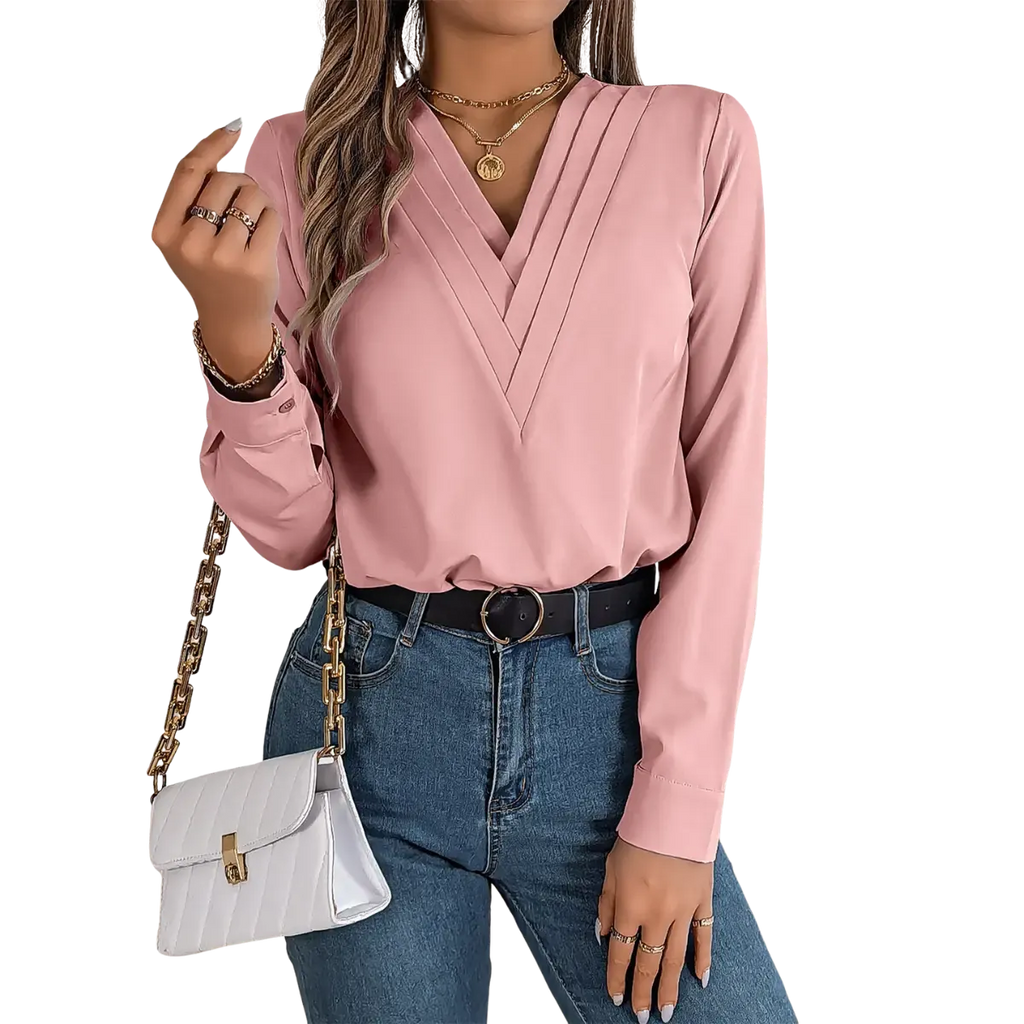 Blusa-Manga-Longa-Feminina-Social-rosa-1