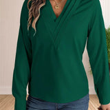 Blusa Manga Longa Feminina Social Celestia Verde