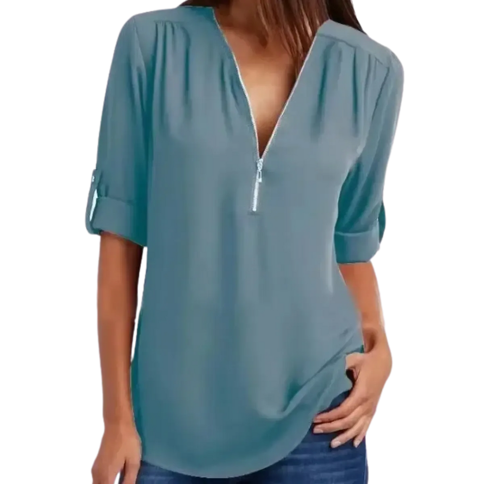 Blusa-Manga-Longa-Feminina-Verde-Agua-com-Ziper-2