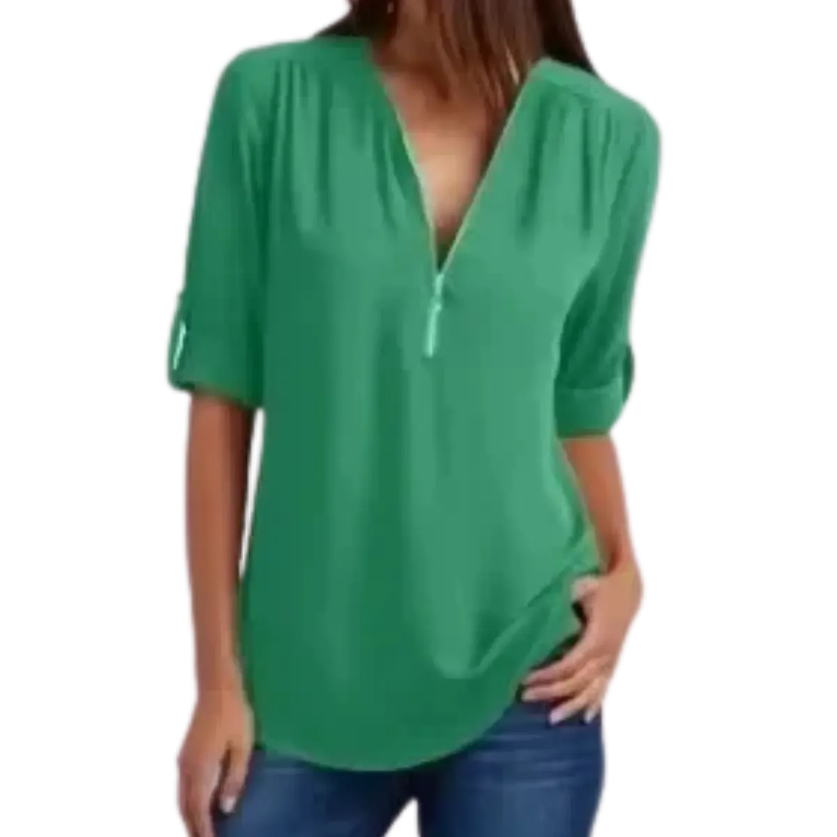 Blusa-Manga-Longa-Feminina-Verde-Claro-com-Ziper-2