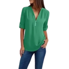 Blusa-Manga-Longa-Feminina-Verde-Claro-com-Ziper