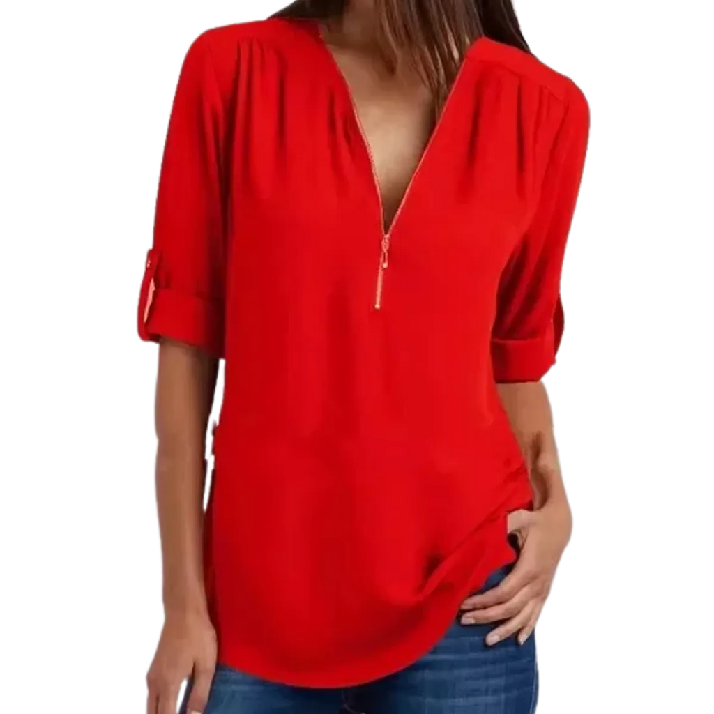Blusa-Manga-Longa-Feminina-Vermelha-com-Ziper-2