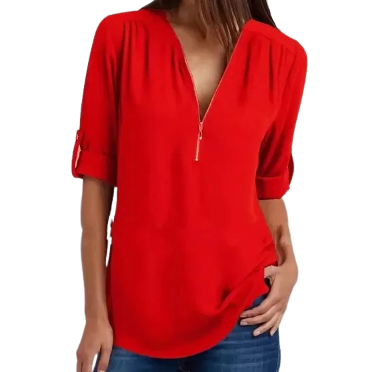 Blusa-Manga-Longa-Feminina-Vermelha-com-Ziper-2