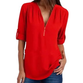 Blusa-Manga-Longa-Feminina-Vermelha-com-Ziper-2