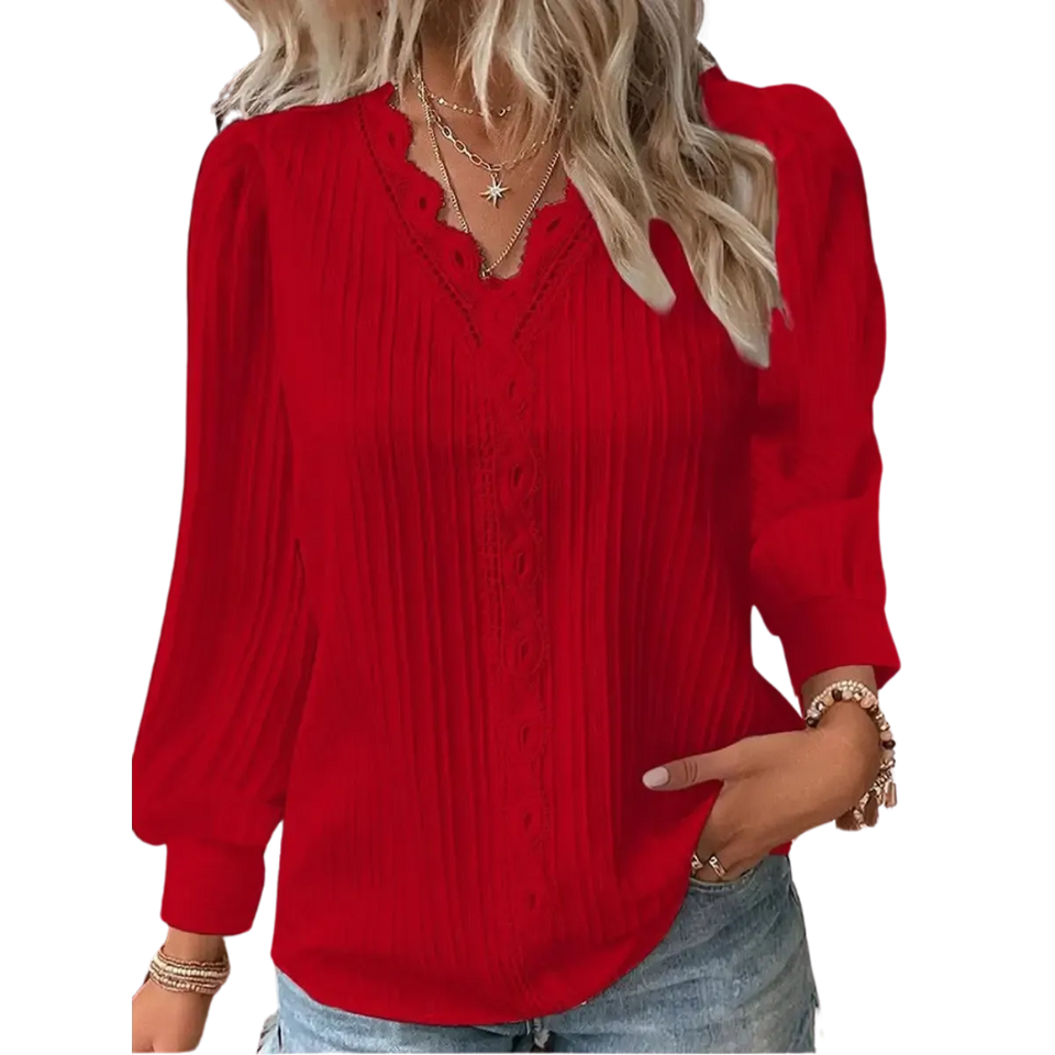 Blusa_Manga_Longa_Feminina_Vermelha_com_Detalhes_em_Renda_-_Casual_e_Sofisticada-2