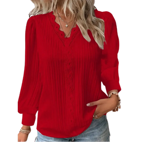 Blusa_Manga_Longa_Feminina_Vermelha_com_Detalhes_em_Renda_-_Casual_e_Sofisticada-2