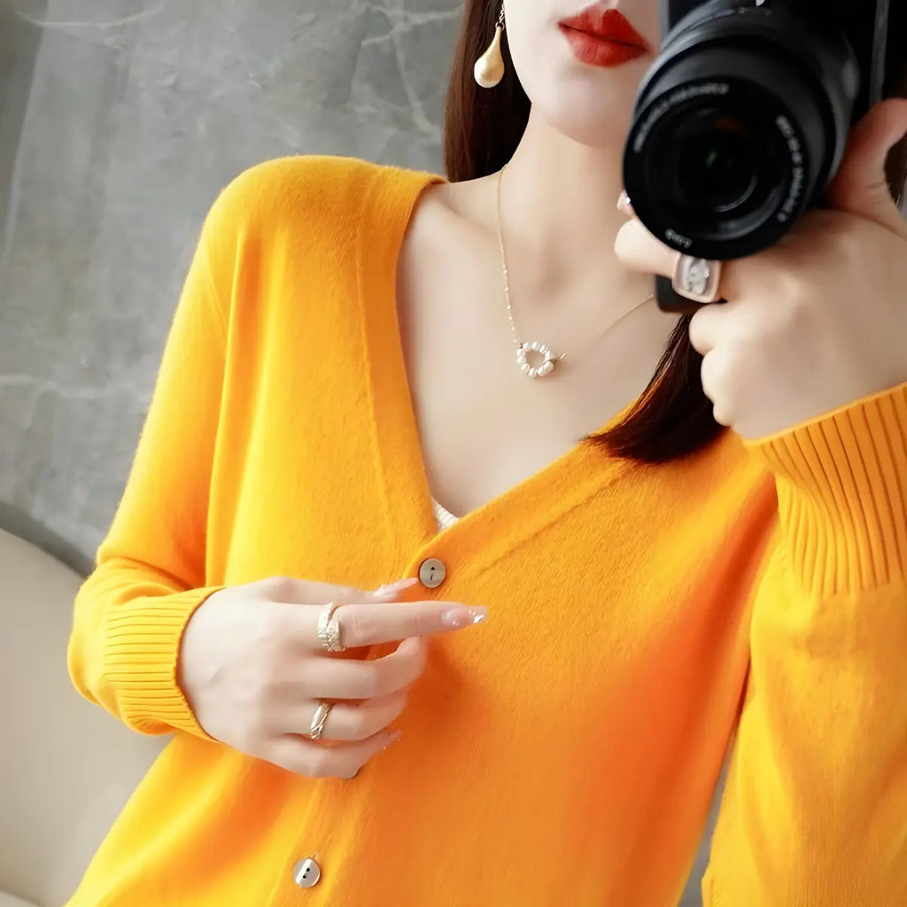Cardigan-Elegance-Supreme-Jaune-Lumiere-2