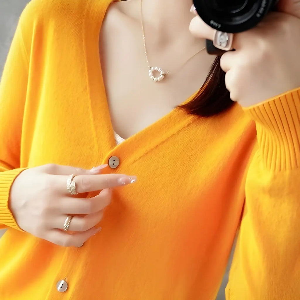 Cardigan-Elegance-Supreme-Jaune-Lumiere-3