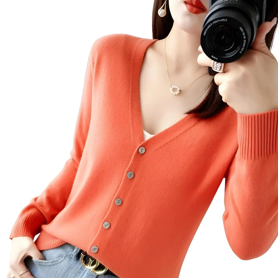 Cardigan-Elegance-Supreme-Orange-Elegant
