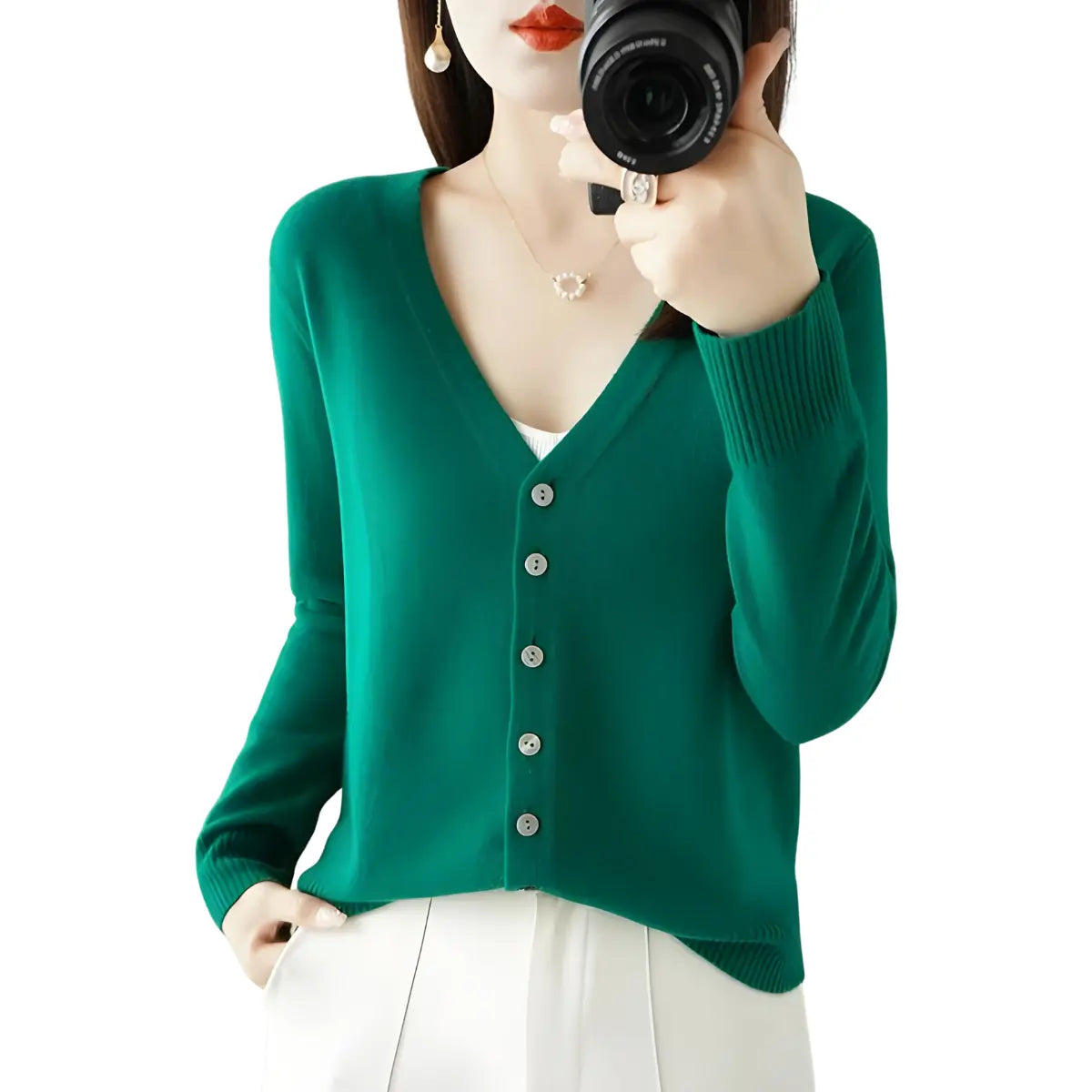 Cardigan-Elegance-Supreme-Vert-Elegant