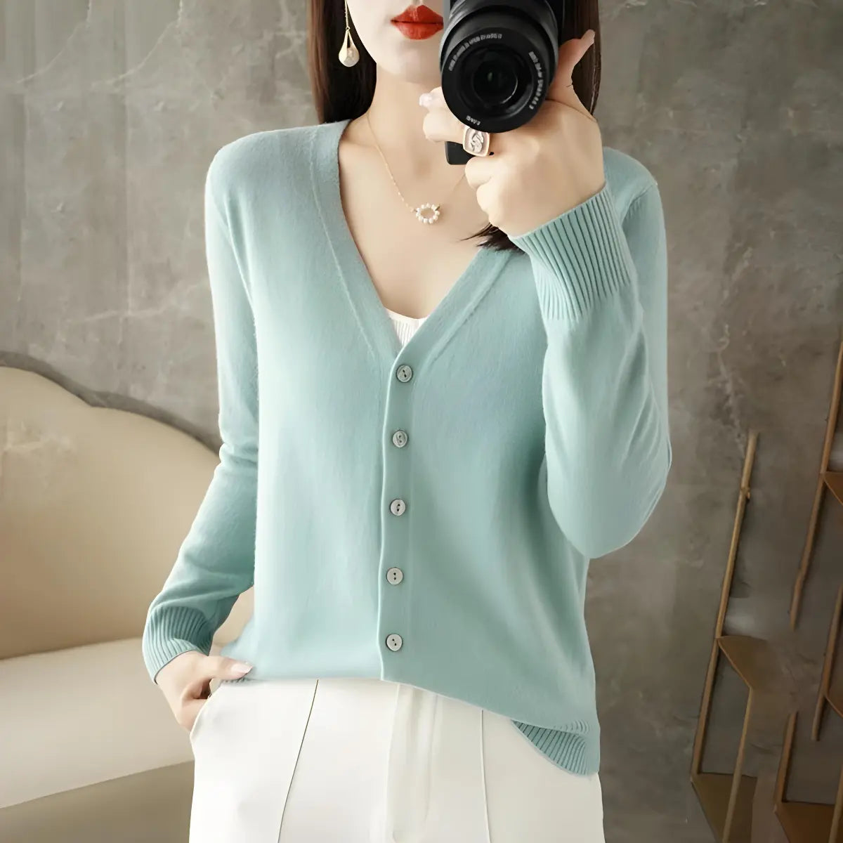 Cardigan-Elegance-Supreme-Vert-Menthe-2