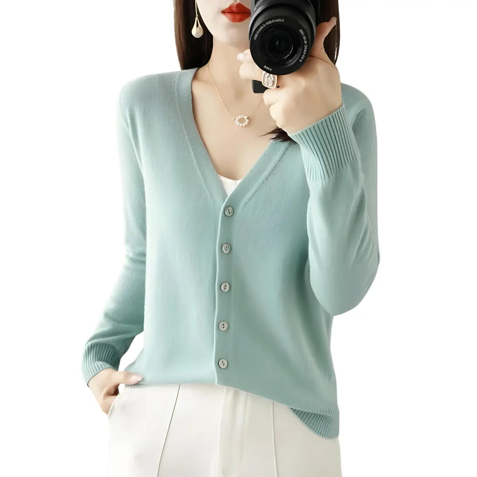 Cardigan-Elegance-Supreme-Vert-Menthe