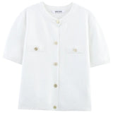 Cardigan Feminino Élégance Noble Blanc