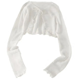 Cardigan Feminino Élégance d’Automne Blanc Pur