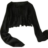 Cardigan Feminino Élégance d’Automne Noir Intense