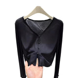 Cardigan Feminino Lumière Chic Noir Éclat