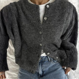 Cardigan Feminino Prestige Élégant Gris Prestige