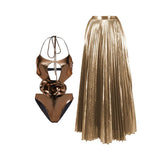 Conjunto Feminino Artemis Maiô & Saia Bronze Majesté