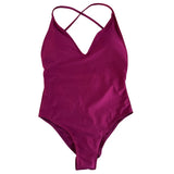 Maiô Feminino Côte d’Azur Élégance Grenat Velours